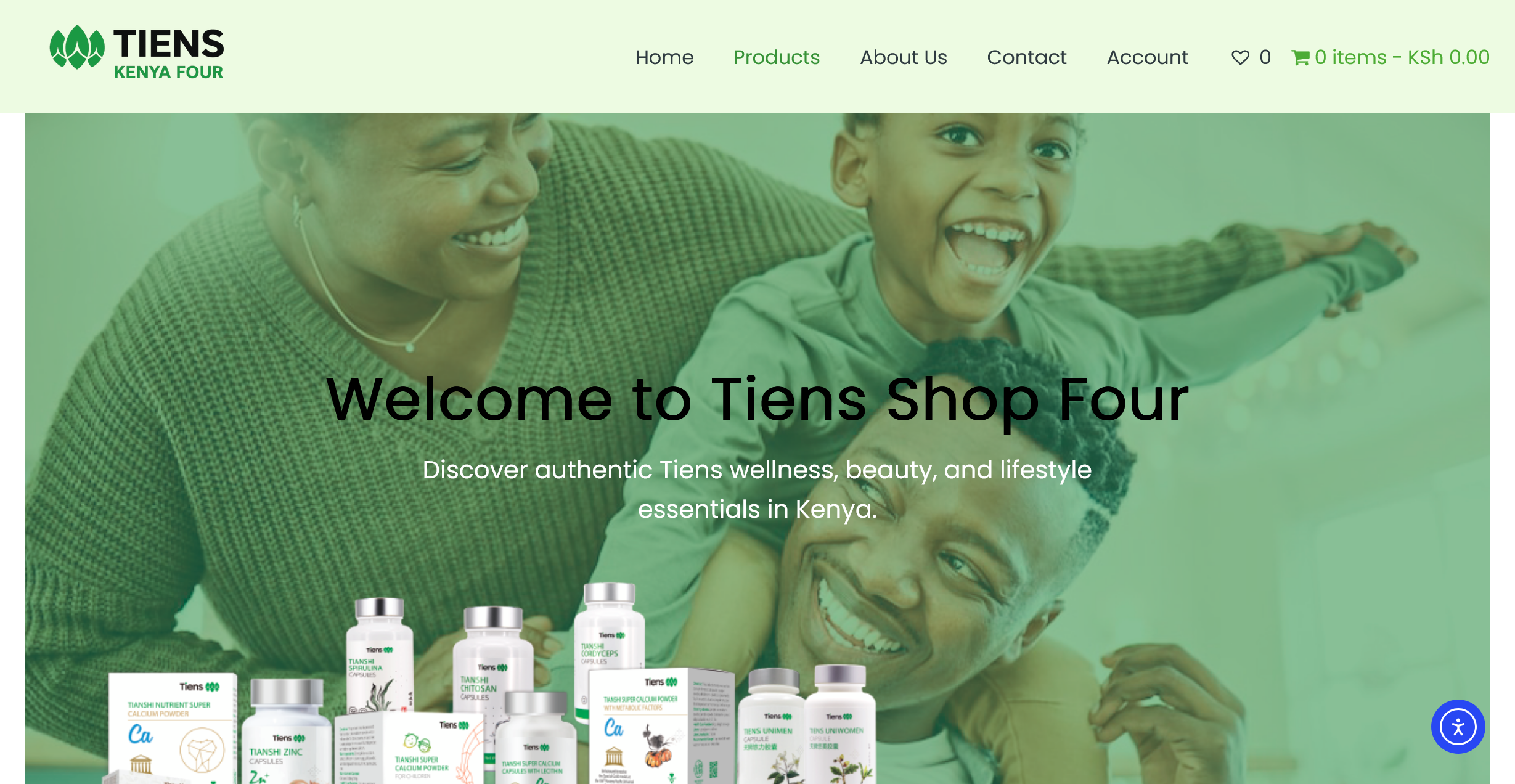 Tiens Kenya Four e-commerce website - Online store by Brandlynk